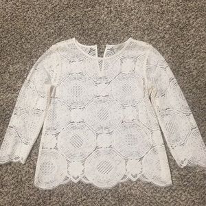 Loft ivory lace top. NWT size S